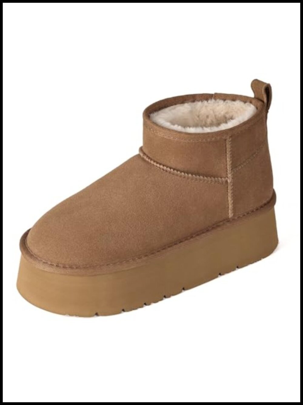 Genuine Suede Ankle Platform Boots Women's Winter Snow Boots